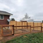 Chain link fence installed to keep animals out of the garden
