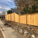 Wood privacy fence
